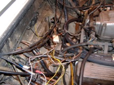 Photo showing wiring still to be completed